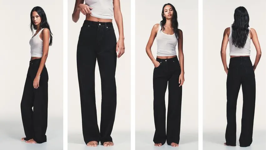 TRF WIDE-LEG HIGH-WAIST JEANS