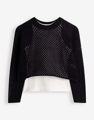 Camicia in maglia - Maglia - Nero