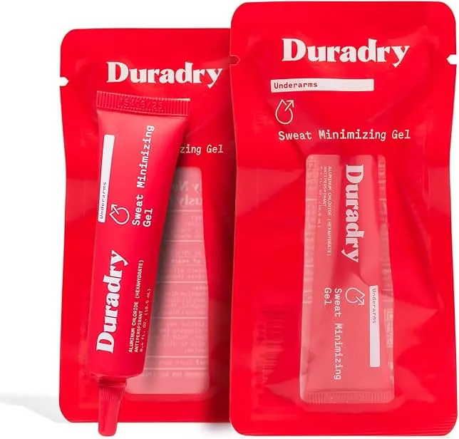 Duradry Sweat Minimizing Gel Antiperspirant for Men and Women - Prescription-Strength, Formulated for Excessive Underarm Sweating and…