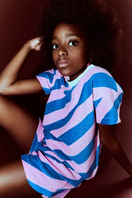 Kids short met dikke strepen