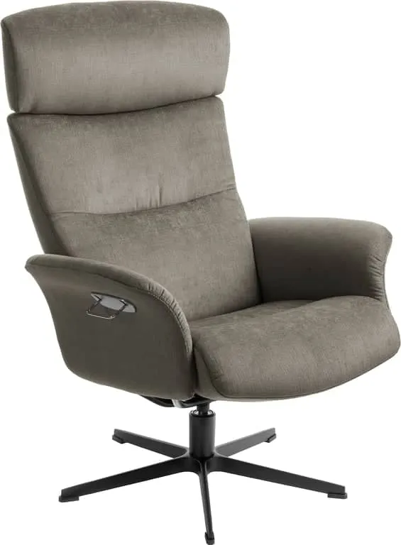 Conform Master hvilestol classic svingfot svart alu std, stoff Evita taupe 1373-24