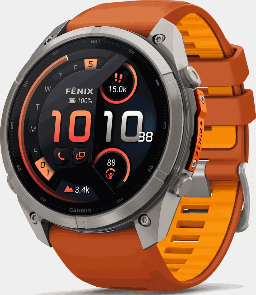 fenix 9 Pro 51mm Titanium, smartklokke - Oransje