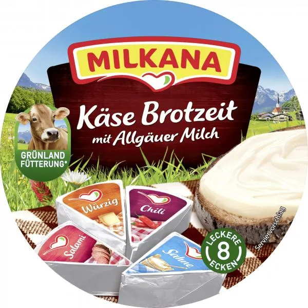 Milkana Runddose Schmelzkäse-Ecken Käse-Brotzeit