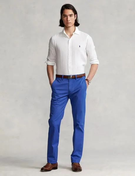 Slim Fit Linen Shirt White