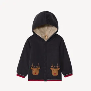 Gilet en tricot avec rennes de Noël pour bébé garçon