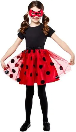 MIRACULOUS - DEGUISEMENT JUPE TUTU LADYBUG + MASQUE - TAILLE UNIQUE 5-8 ANS
