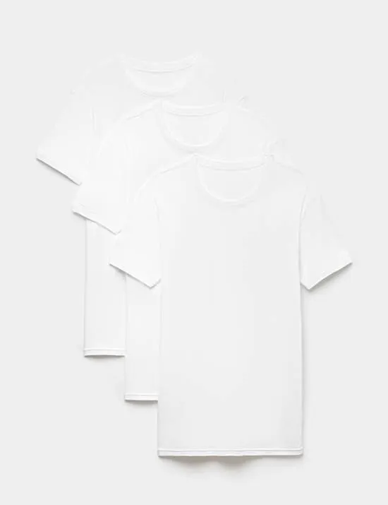 3 Pack Pure Cotton T-Shirt Vests