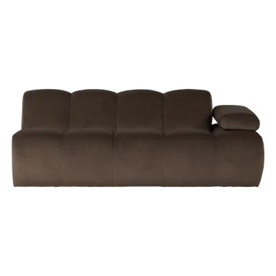 Mojo 2-zits element arm rechts velvet bruin [fsc]