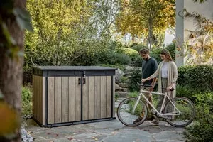 Box portattrezzi in polipropilene KETER porta attrezzi Ashwood Horizontal 70 L 109.3 x P 109.3 x H 132.5 cm