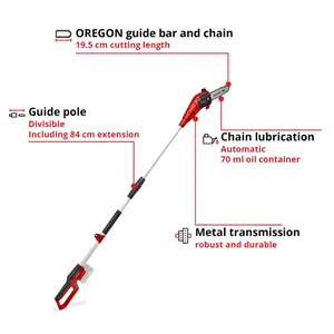Potatore da asta 18 V – GC‑LC 18/20 Li T lama 20 cm, asta telescopica – Einhell