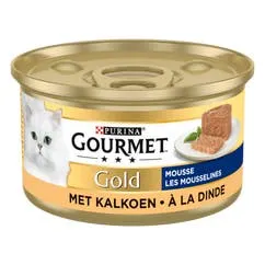 Natvoer voor katten Adult Gold Mousse 85 g Kalkoen