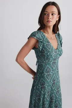 Vestido volante cordones