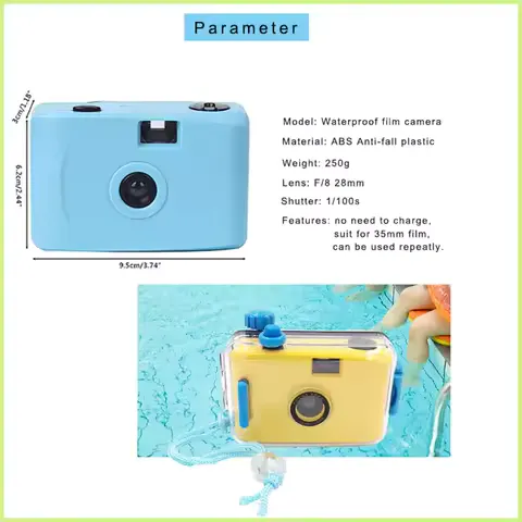 35mm Non-Disposable Film Camera Point And Shoot Camera Mini Retro Film Waterproof Camera Creative Ins Gift