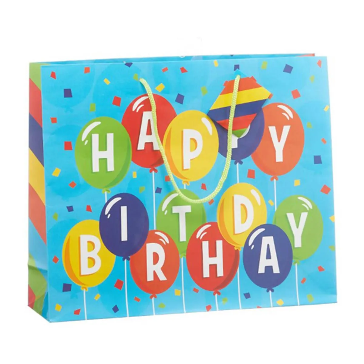 DG Party Large Birthday Horizontal Gift Bag, Assorted - 1 ct