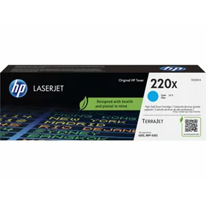 Toner HP 220X Cyan Original LaserJet Toner Cartridge