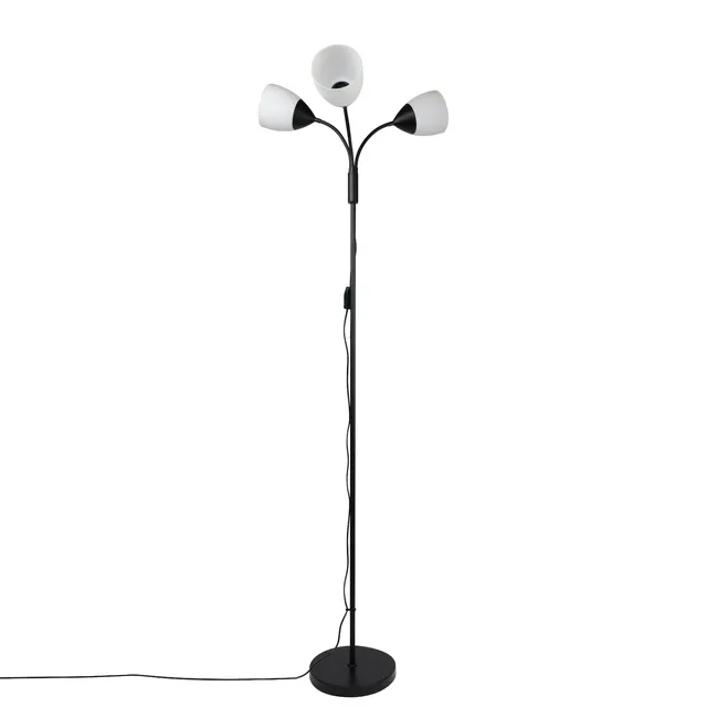 Lampada da terra Dhalia in acciaio, H 190 cm, E27 3xINSPIRE