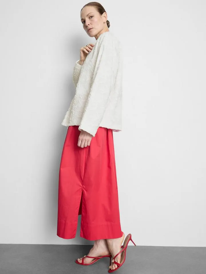 Veste croisée texturée à manches longues et col en V