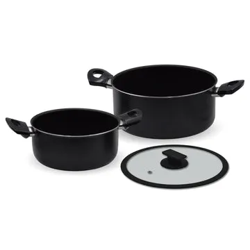 Set Casseruole 2 pezzi Linea Vulcano antiaderenti Ø20/24 cm