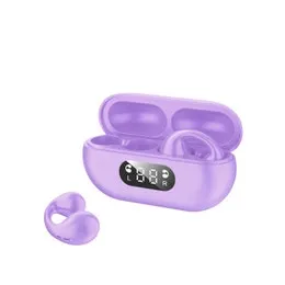 Air52 TWS Bone Conduction Clip Ear Headphones (Purple)