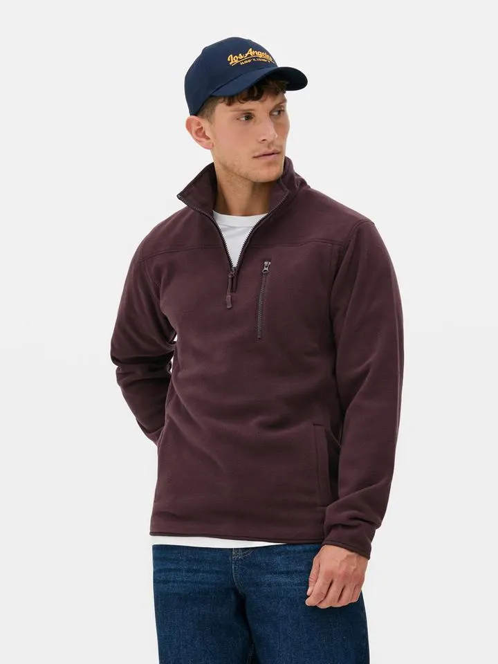 Pull en molleton à col zippé