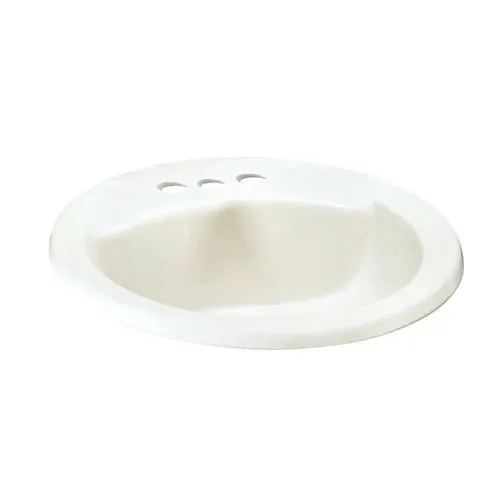 American Standard Cadet Drop-In Oval Bathroom Sink with Front Overflow in White