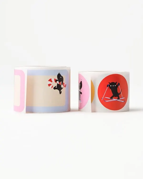 Takkie en Siepie kerststickers - 3 stuks