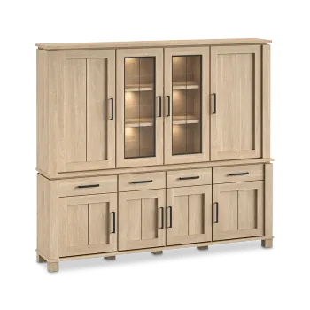 Opzetkast 2D/2D Glas BELMONTE Brushed Sand Oak B233