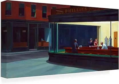 Edward Hopper 'Nighthawks' Canvas Art Edward Hopper 'Nighthawks' Canvas Art