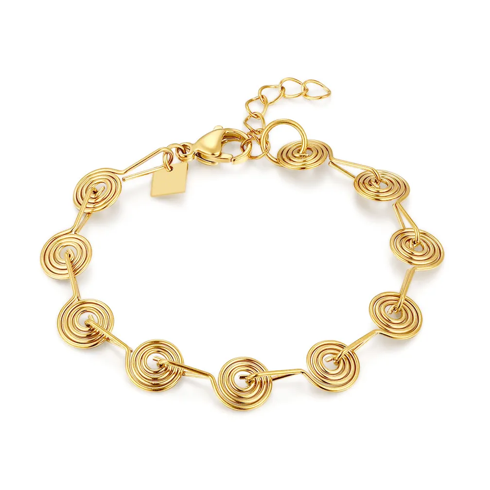 Armband in edelstaal, ronde schakels