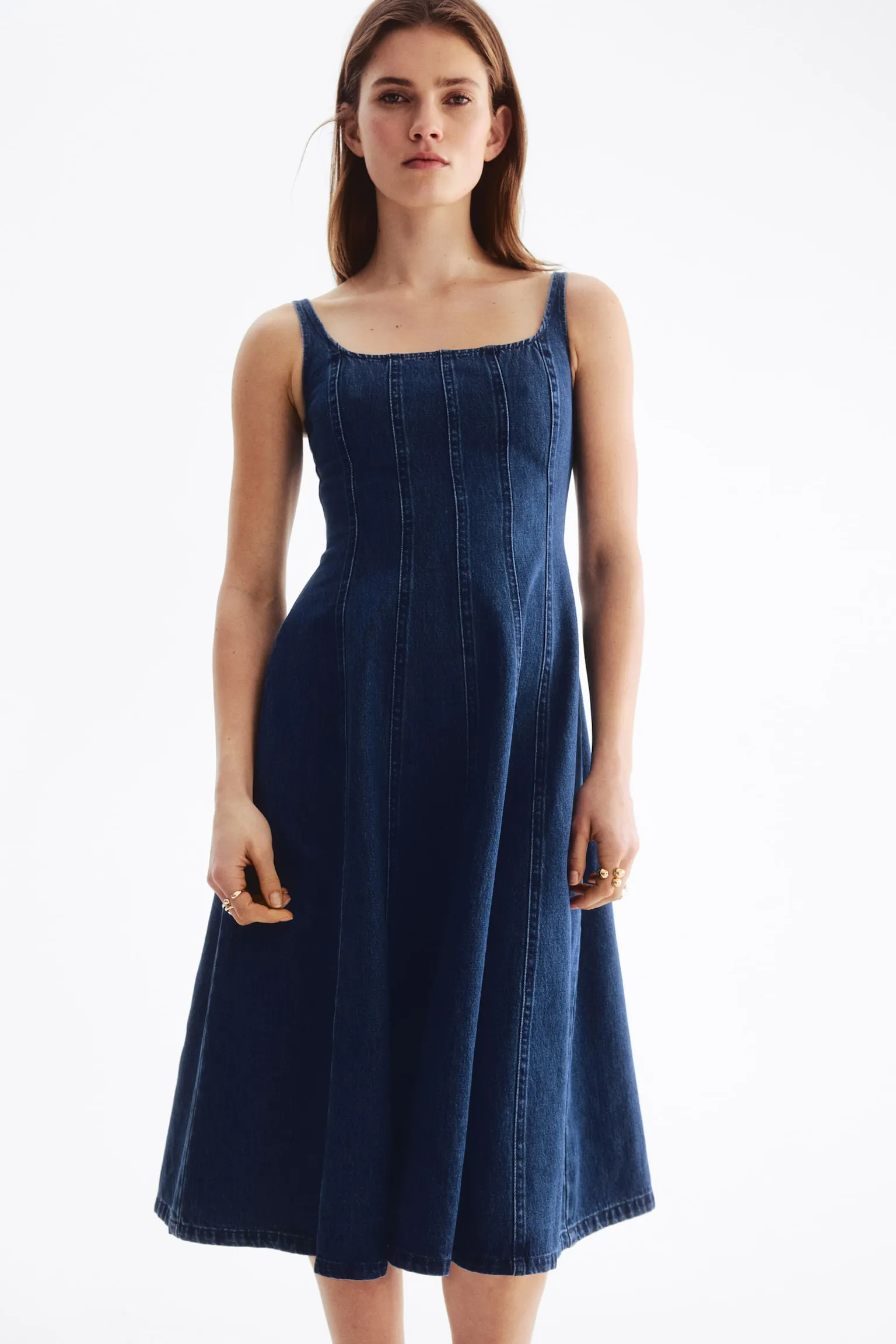 Vestido midi de denim