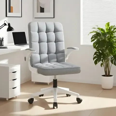 Silla Serena de Tela Acolchada Giratoria Ergonómica Silla de Escritorio Oficina