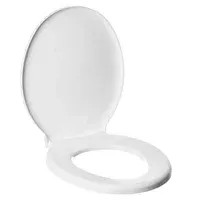 Tapa y asiento para inodoro ovalado de plástico blanco