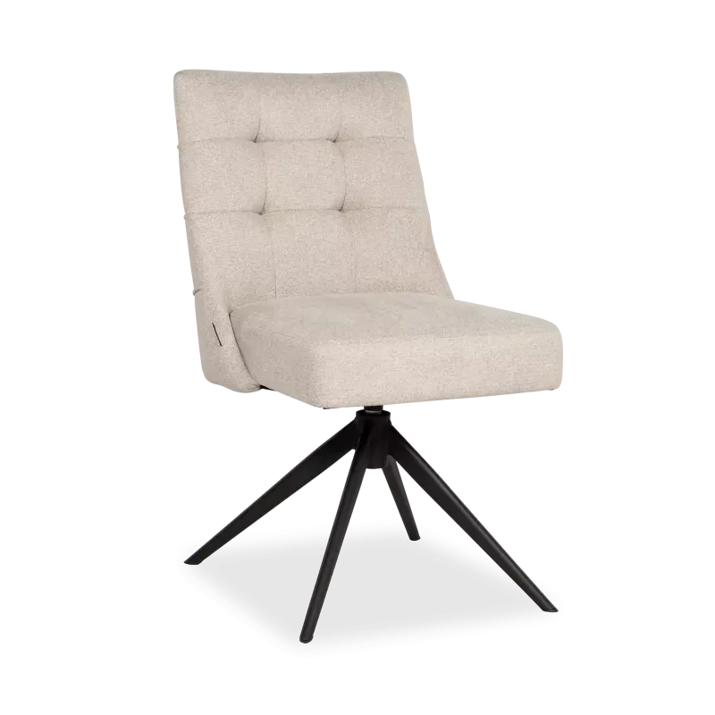 Eetkamerstoel Royce - draaibaar - pocketvering - stof Soho Beige