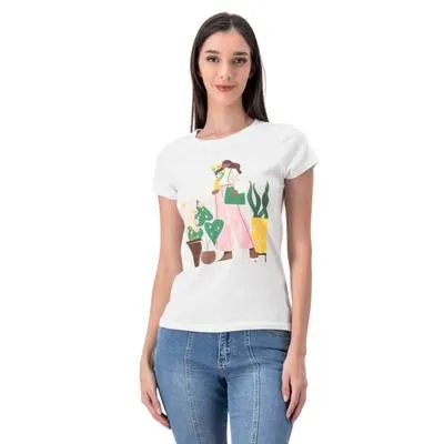 Playera Mxstaza Mujer Manga Corta Estampado "Lifestyle"