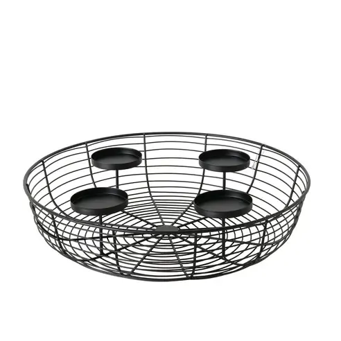Kerzenleuchter - schwarz - Eisen - Ø 36 cm