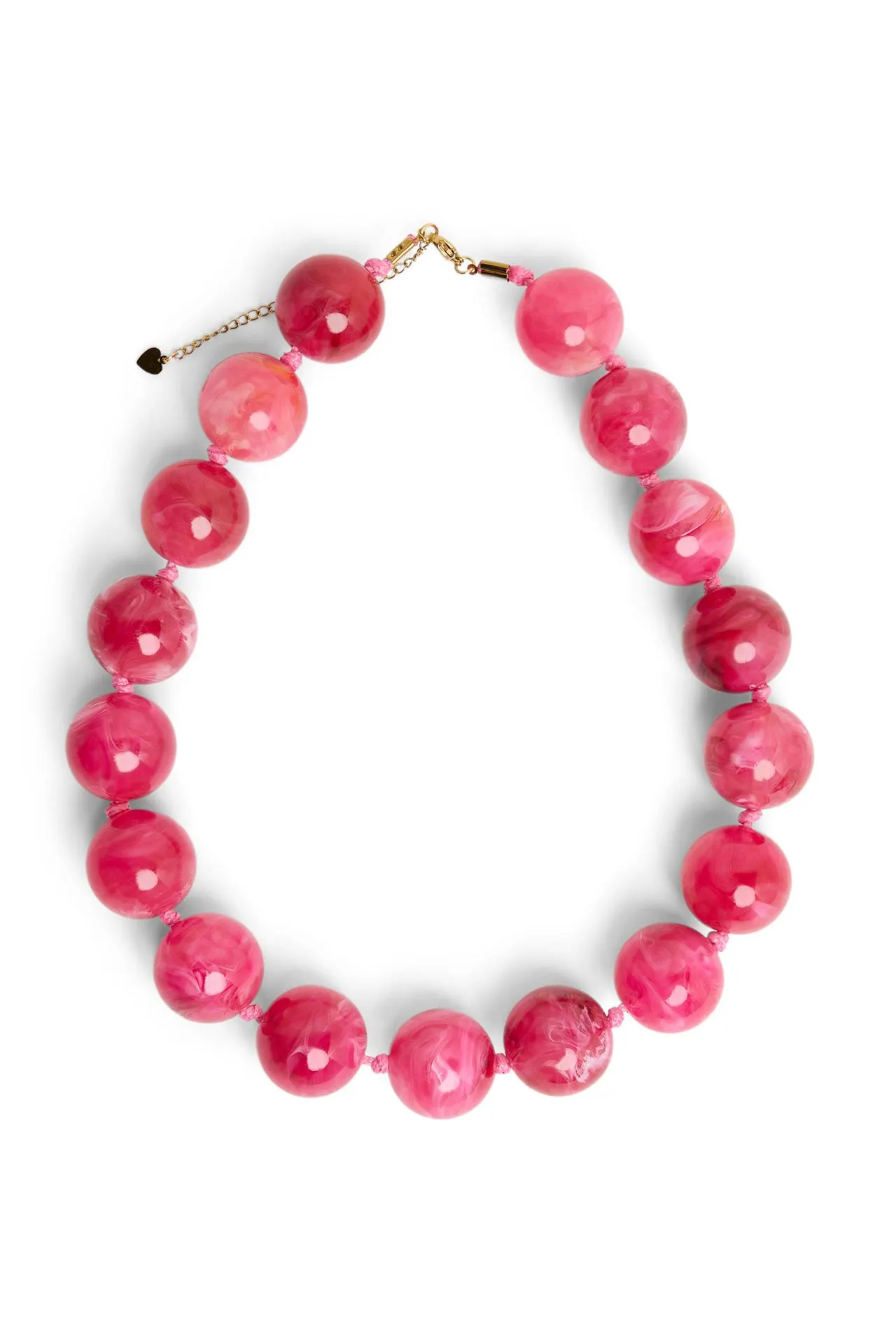 Roze kralen ketting