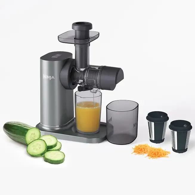 NeverClog 3-in-1 Juicer, Slicer & Shredder, 32oz Vessel, JC152 | NeverClog auger juices non-stop, plus slicing & shredding attachments. Total Pulp Control, 32-oz vessel, dishwasher safe