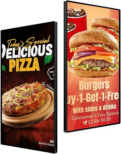 98" Indoor Wall-Mount LCD Advertising Display | 4K Resolution | Android RK3568 2GB+16GB | Non-Touch/Infrared Touch | CMS Software | VESA Mount