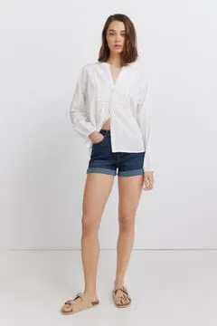 Blusa manga larga bordada