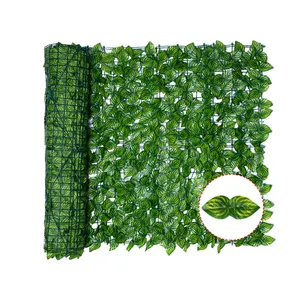 Pantalla de privacidad de hiedra artificial para valla x cm paneles de seto artificial enredaderas verdes valla decorativa para jardín exterior