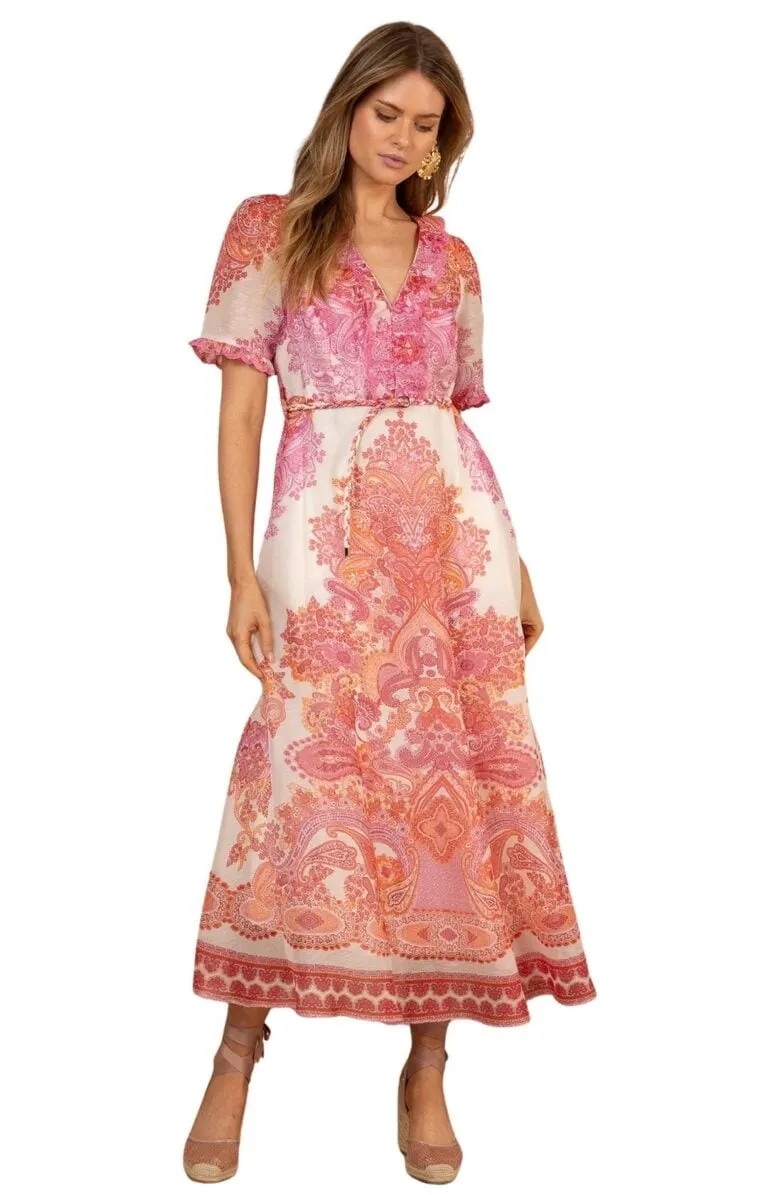 Micah Organza Maxi Dress - Rosa