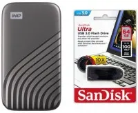 My Passport SSD USB 3.2 (1TB) Externe SSD grau inkl. Ultra USB 3.0 (64GB)