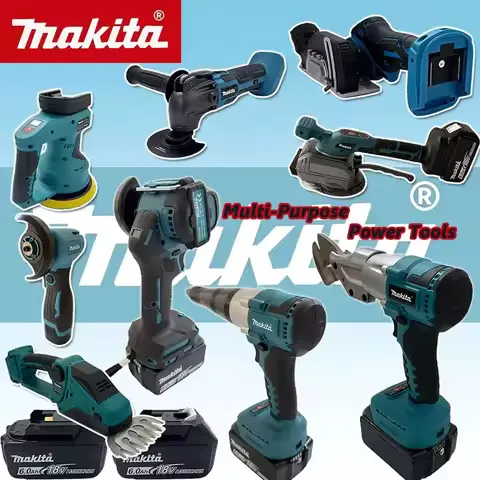 New Makita Brushless Cordless Electric Impact Hammer Drill Angle Grinder Electric Circular Saw Combo Kits Power for 18v Battery