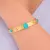 Armband in edelstaal, met turquoise stenen