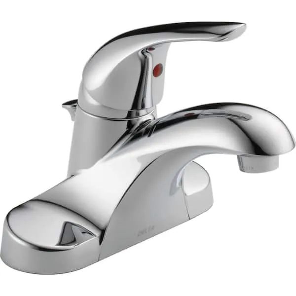 Delta Foundations 4 in.​ Centerset Single Handle Bathroom Faucet in Polished Chrome