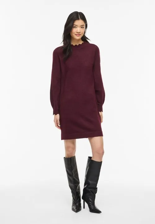 VINIKOLINA O NECK DRESS - Strikket kjole - fig
