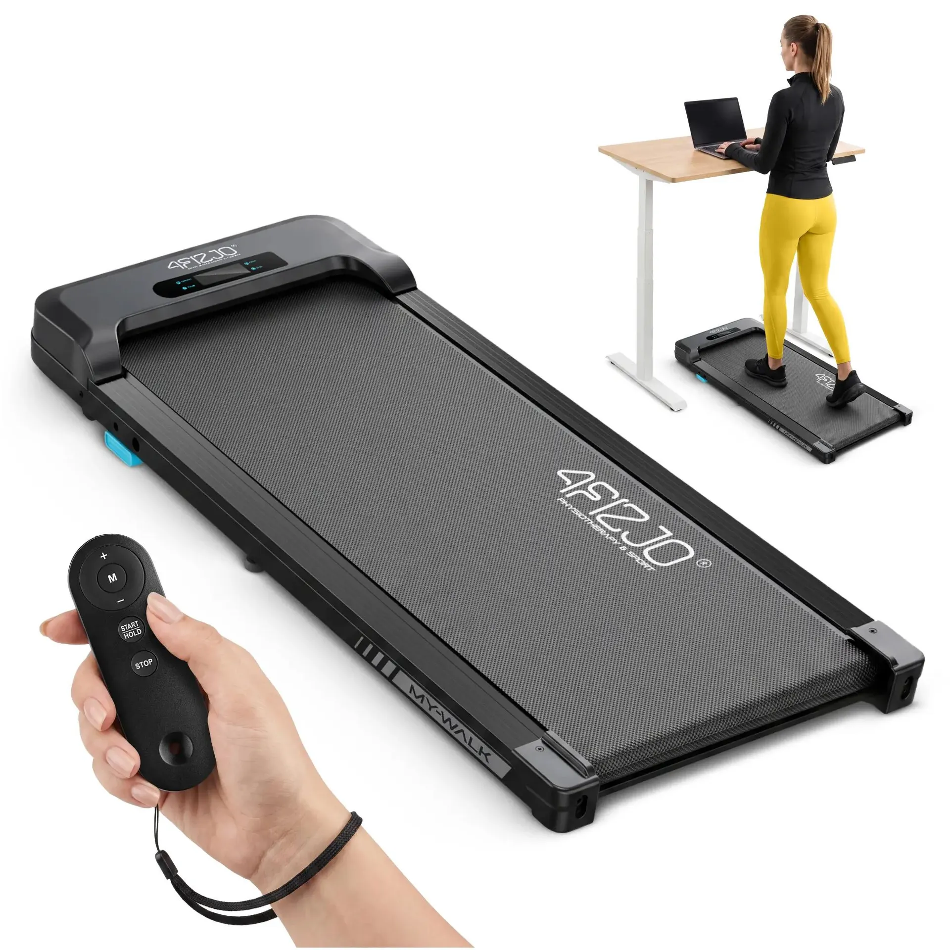 4FIZJO Elektrický běžecký pás MYWALK na chůzi pod stůl 4FIZJO