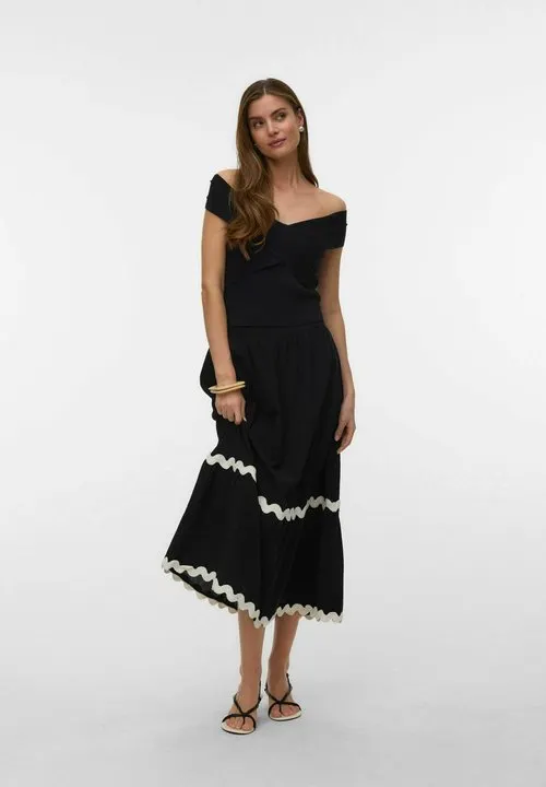 VMJENNA Long - A-line skjørt - black