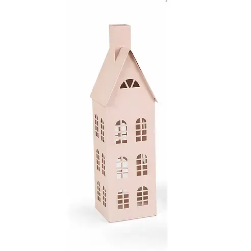 Laterne Haus - rosa - Metall - verschiedene Größen