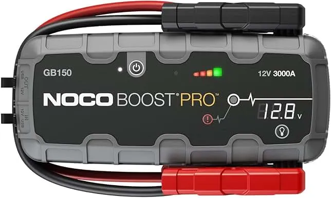 NOCO Boost GB150: 3000A UltraSafe Jump Starter – 12V Lithium Battery Booster Pack, Portable Jump Box, Power Bank & Jumper Cables - for 9.0L Gas and 7.0L Diesel Engines
